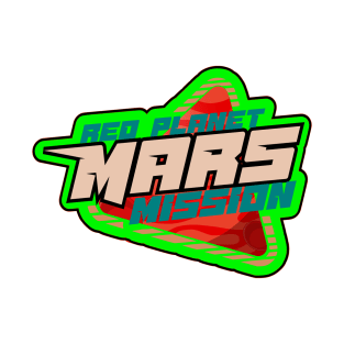 Planet Mars mission badge green T-Shirt