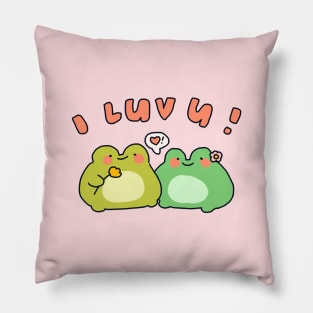 Frogs in Love Pillow