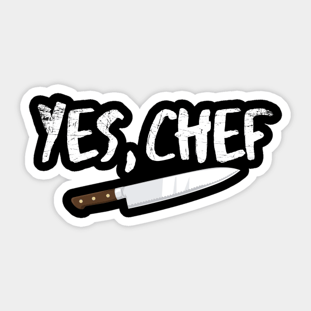 Yes Chef Knife Vinyl Sticker – Jenni Bick Custom Journals