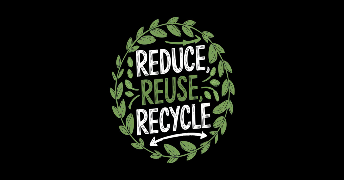 Reduce Reuse Recycle - Reduce Reuse Recycle - Sticker | TeePublic