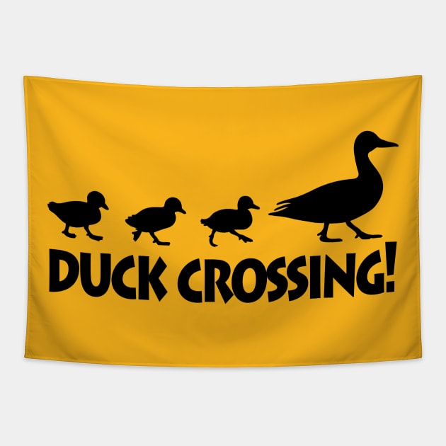 Duck Crossing! Duck and Ducklings Tapestry by PenguinCornerStore