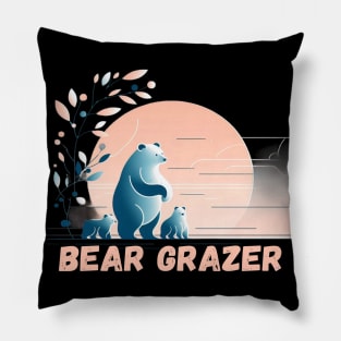 Bear Grazer Funny Gift Pillow