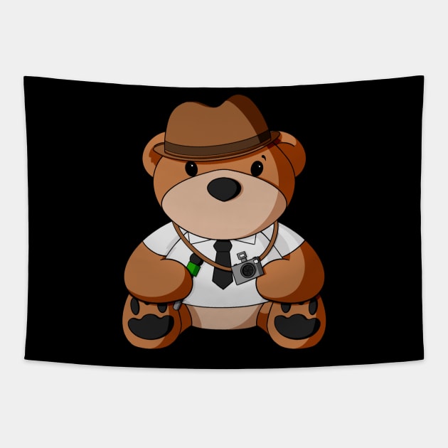 Press Teddy Bear Tapestry by Alisha Ober Designs