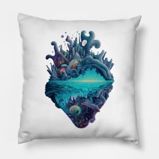 Water Heart Pillow