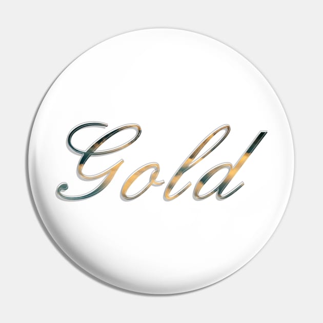 Gold Pin by afternoontees