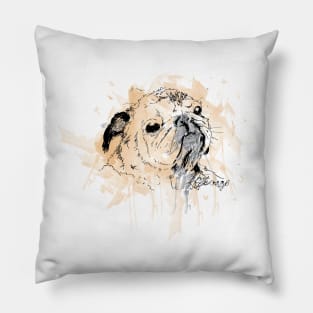 George the pug Pillow