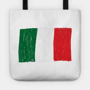 Italy flag made of doodle vector Tote