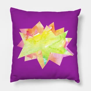 Yellow abstract watercolor Pillow