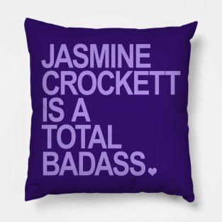 Jasmine Crockett is a total badass - lavender Pillow