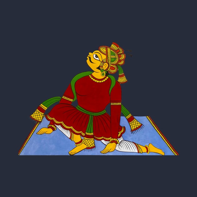 Yoga indian folk art style, yoga day, indian yoga mudra by gopalpjoshi