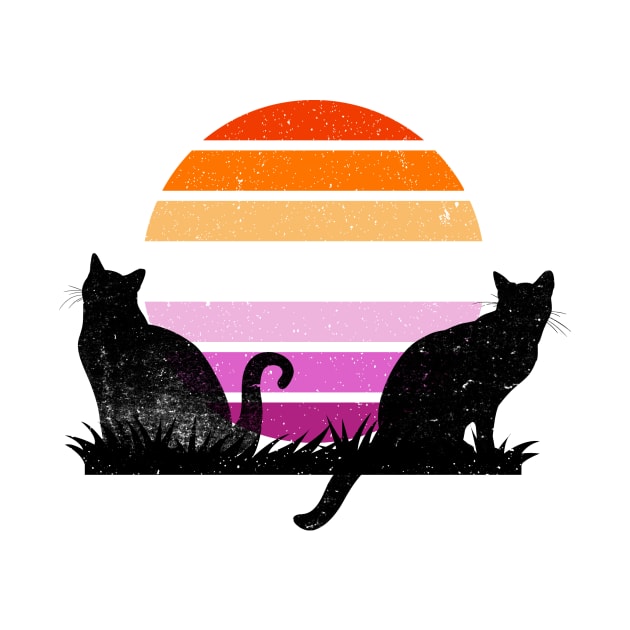 Lesbian Pride Sunset Kitties by DADDY DD