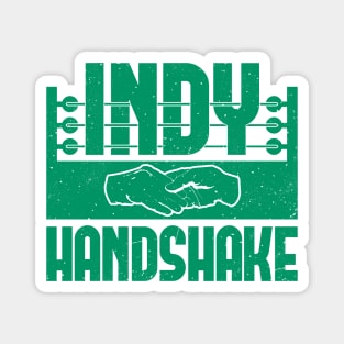 Green Indy Handshake Logo Magnet