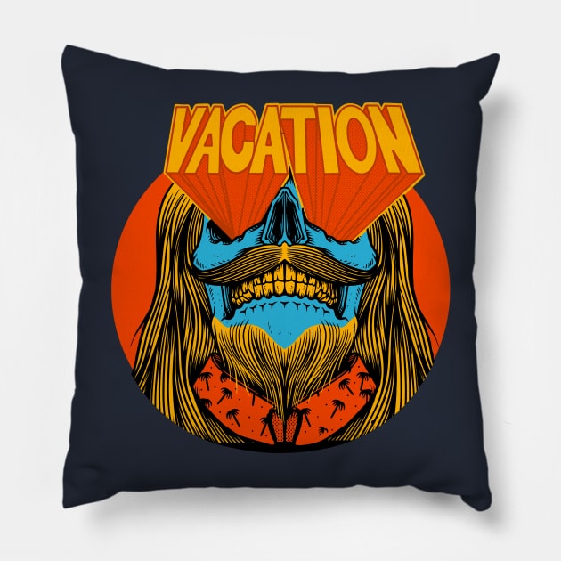 Vacation (front print) Pillow by Joe Tamponi