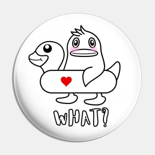 Funny White Duck Pin