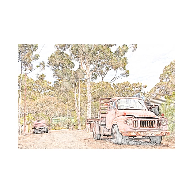 Digitised Pencil of an Australian Heritage Town by jwwallace