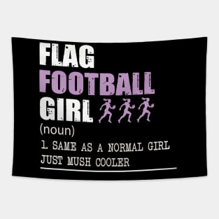 Flag Football Girl Definition Funny & Sassy Womans Sports Tapestry
