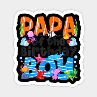 Papa Under Sea Birthday Party Boys Ocean Sea Animals Magnet