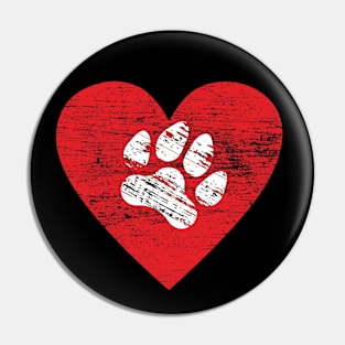 Heart of Dog Lovers Art Pin