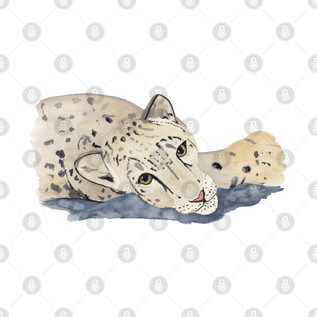 Snow Leopard Lounging by Peleegirl