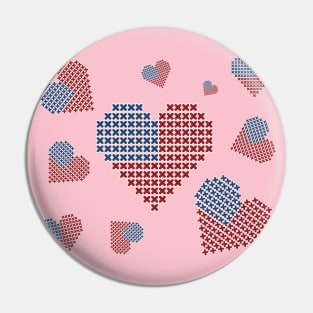 I Love USA In My Heart Pin