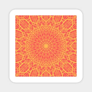 Yellow/Orange/Red Mandala Magnet