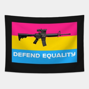 Defend Equality (Pansexual Flag)| First Amendment| Cool and Cute Stickers| T-Shirts Tapestry