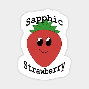 Sapphic Strawberry Magnet