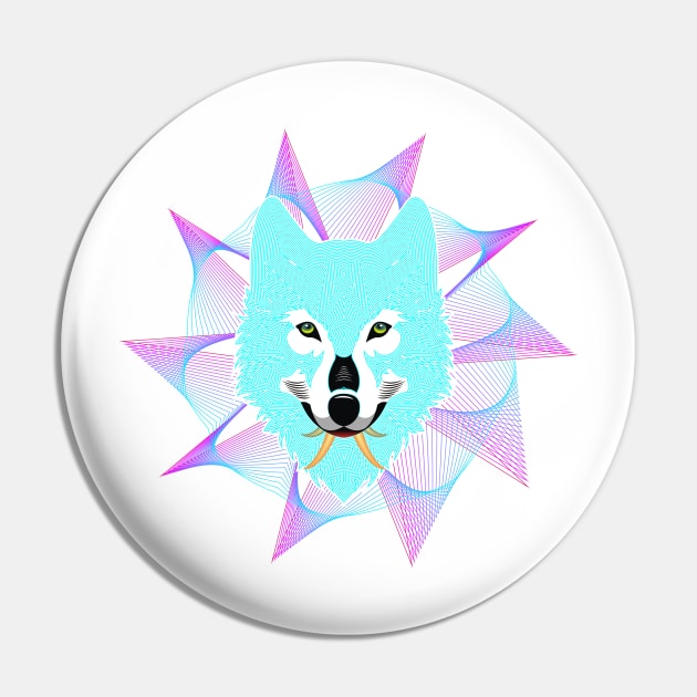 The Head Wolf Pin by gajahturu