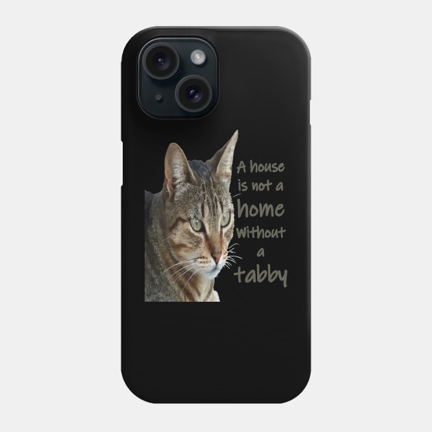 A House Is Not A Home Without A Tabby Cat Phone Case by taiche