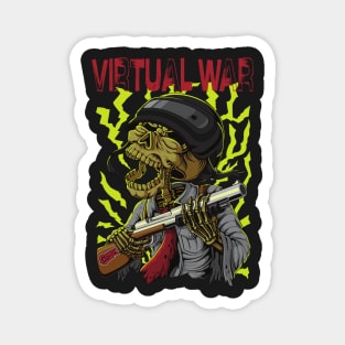 Virtual War Skeleton with Gun Magnet