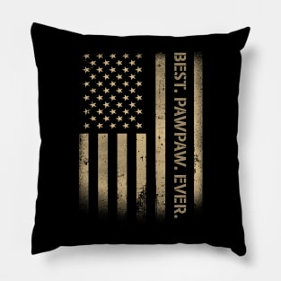 Best PawPaw Ever American USA Grunge Flag Father's Day Pillow