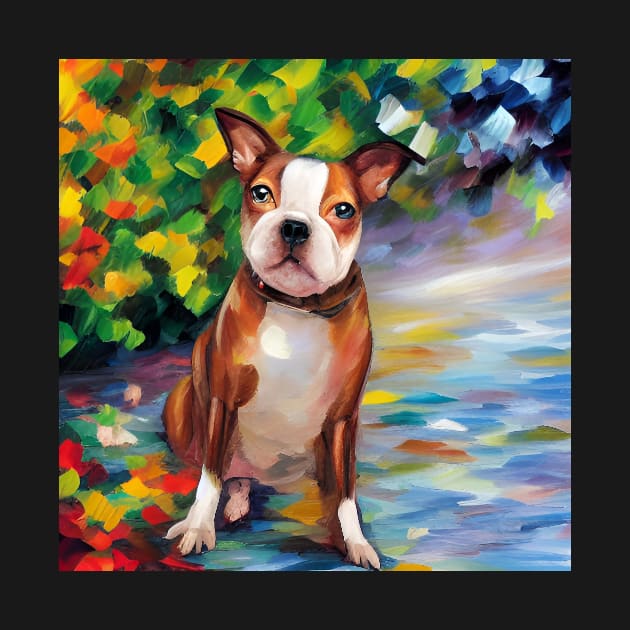 Brown Boston Terrier by ArtistsQuest