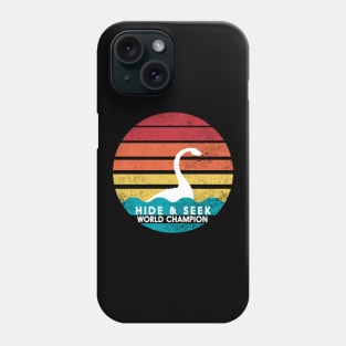 Retro Hide and Seek Champion The Loch Ness Monster Tshirt Phone Case