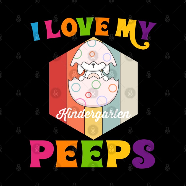 Funny I Love My Kindergarten Peeps teacher Easter Bunny Egg Classic by kevenwal