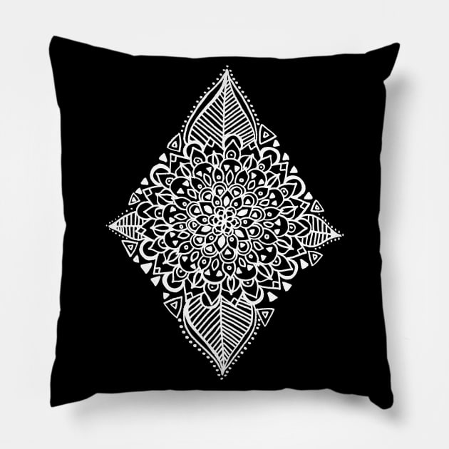 Mermaid Boho Diamond Pillow by tangerinetane