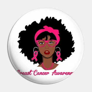 Breast Cancer Black Girl Pin