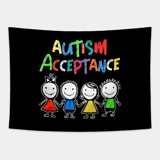 Autism Acceptance Tapestry by Hip City Merch