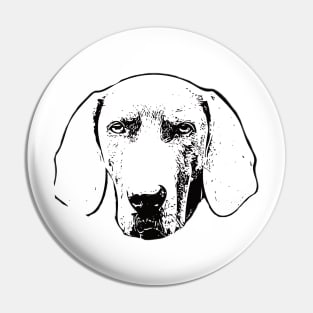 Weimaraner Face Design Pin