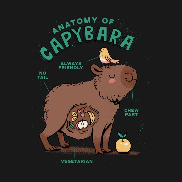 Funny Capybara Anatomy by HAPPY GIFTS K