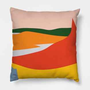 Orange Mountains Pillow