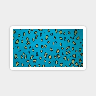 Teal Jaguar Print Magnet