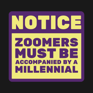 Zoomers Must Be Accompanied by a Millennial T-Shirt