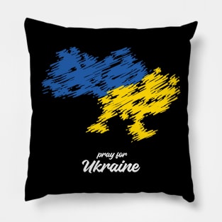 Pray for Ukraine design quotes Pillow