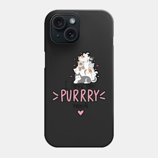 Pink Grey Modern Cartoon Pets Character Cute Phone Case