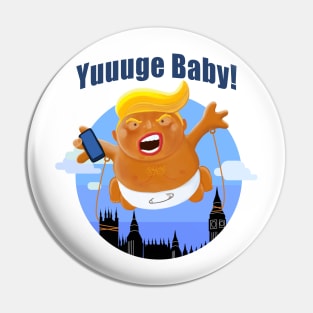 Trump Inflatable Huge Baby Blimp England Scotland Tour Pin