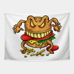 Burger monster Tapestry