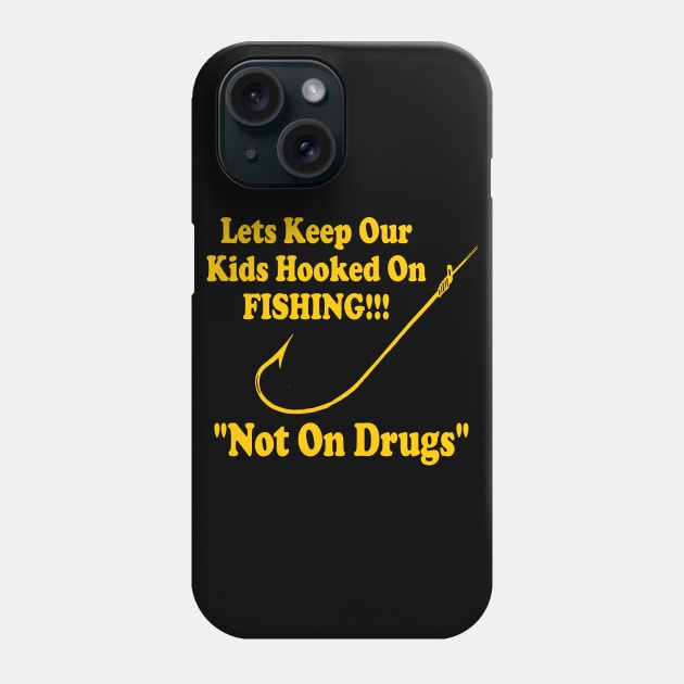 D.A.R.E. Kids Hooked on Fishing Not Drugs Phone Case by darklordpug