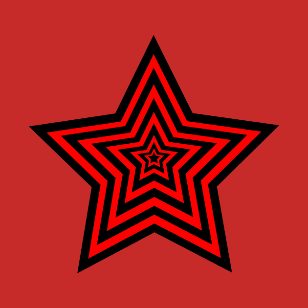 Black and Red Star illusion by ArianJacobs