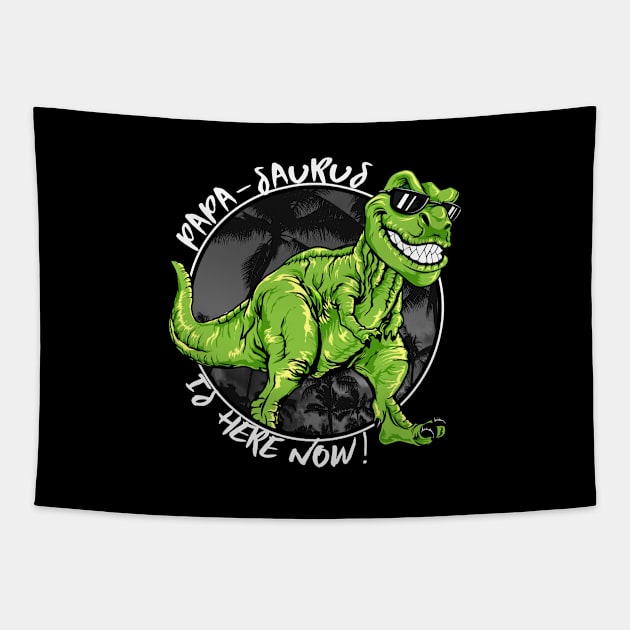 T-Rex Dino Papapasaurus SHIRT Daddy Father's Day Father Tapestry by ELFEINHALB