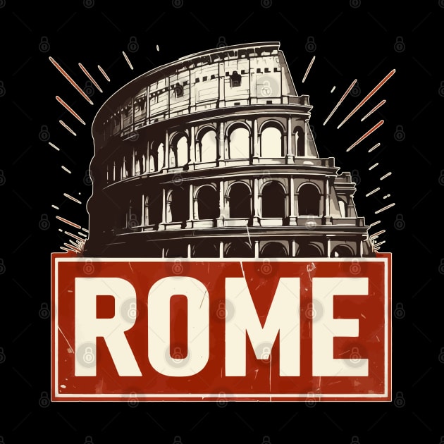 Italy Rome coliseum colosseum Travel Vintage by TomFrontierArt